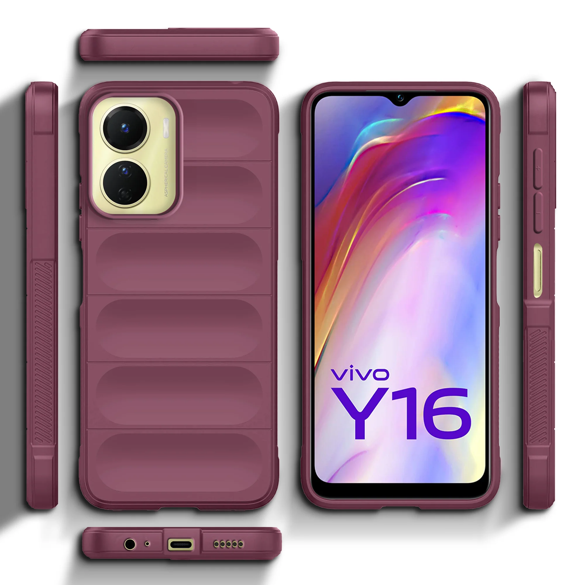 Soft Silicone Comfort Grip Back Cover Case For Vivo Y16 - Image 31