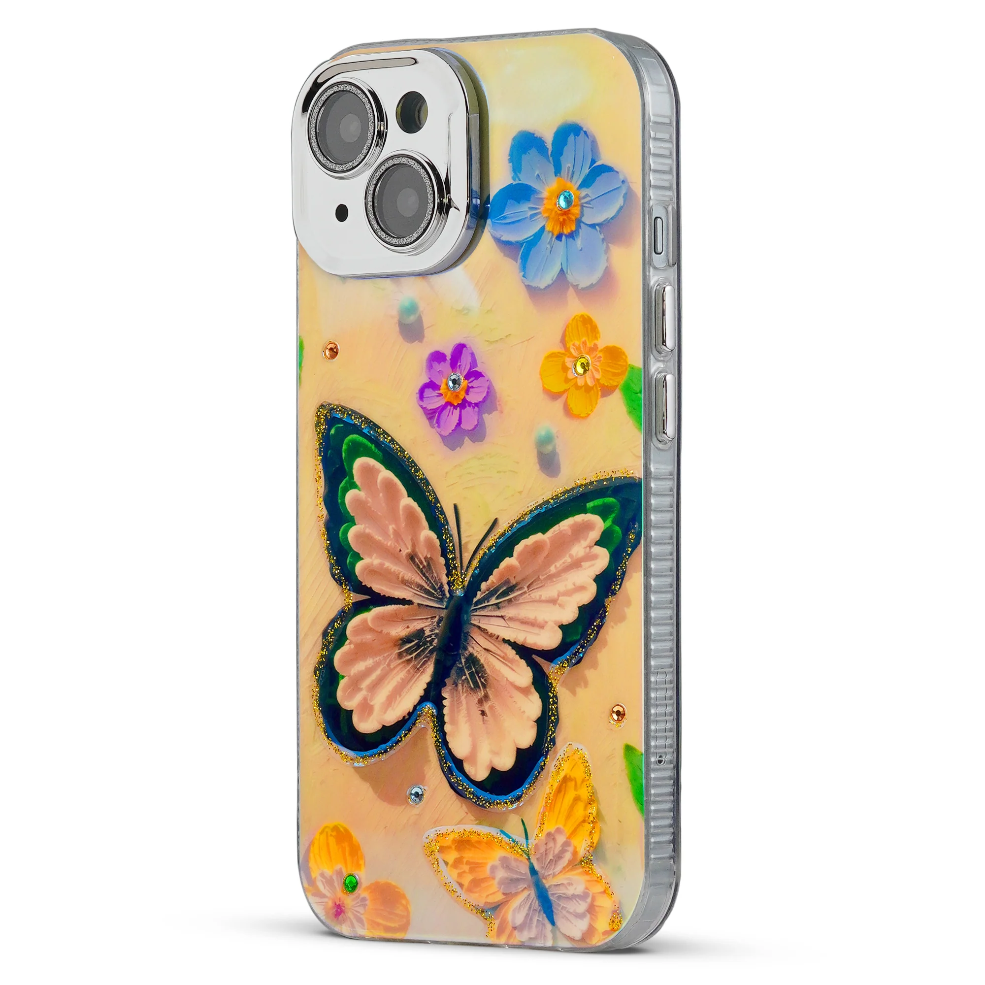 Luxury Glitter Butterfly Back Cover for Apple iPhone 14 - Image 3