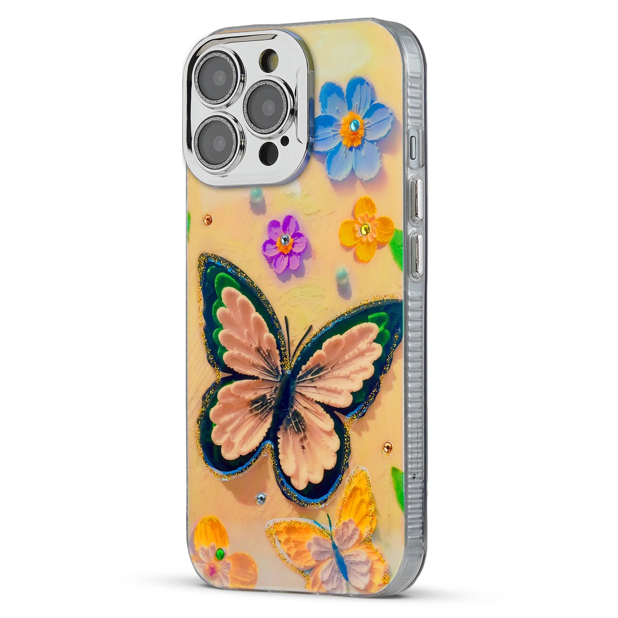 Luxury Glitter Butterfly Back Cover for Apple iPhone 15 Pro Max - Image 3
