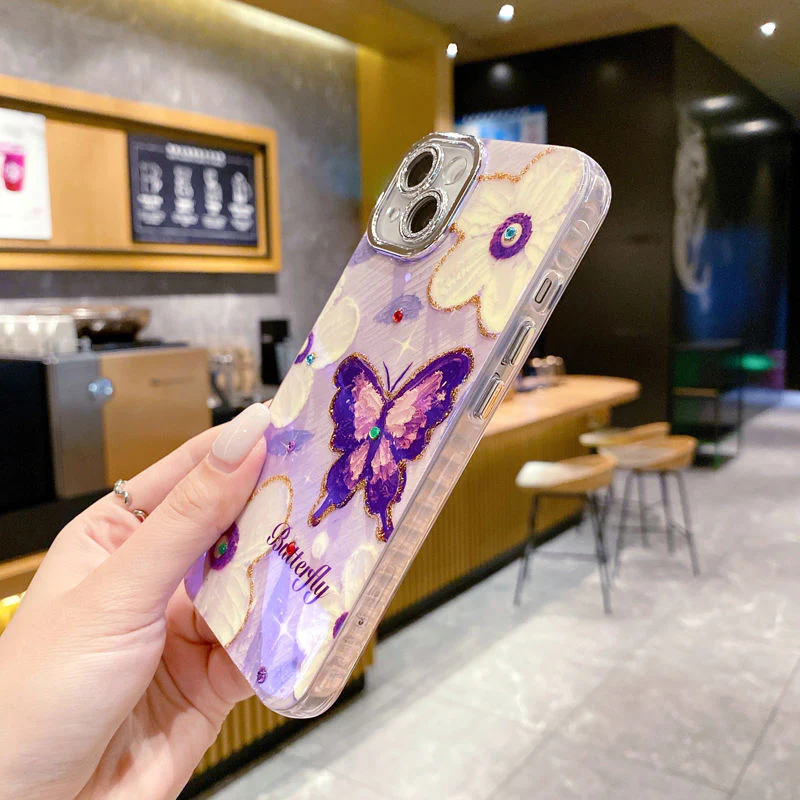 Luxury Glittery Butterfly Back Cover for Apple iPhone 14 Pro - Image 4