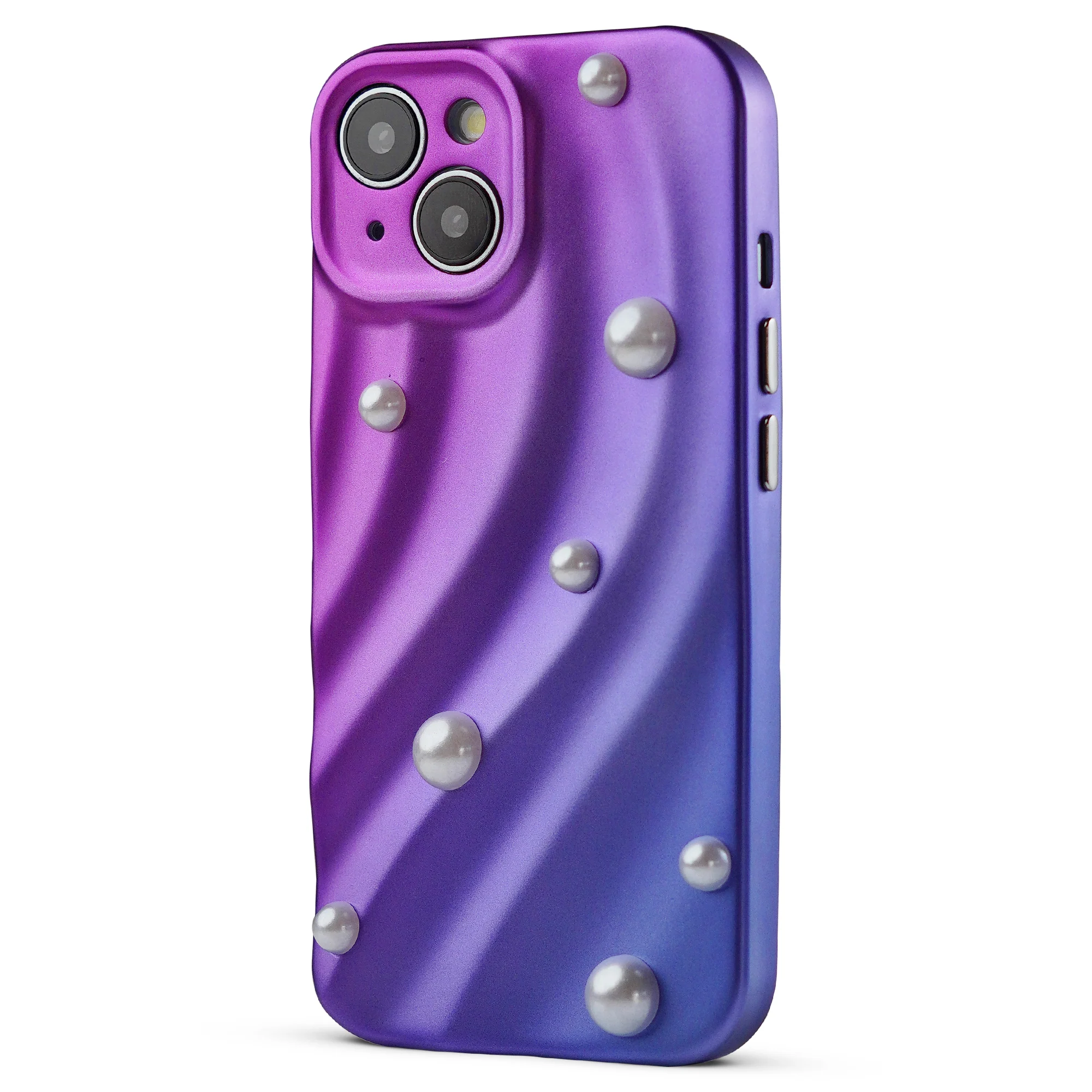Luxury Matte Purple Pearl Back Cover for Apple iPhone 14 - Image 3