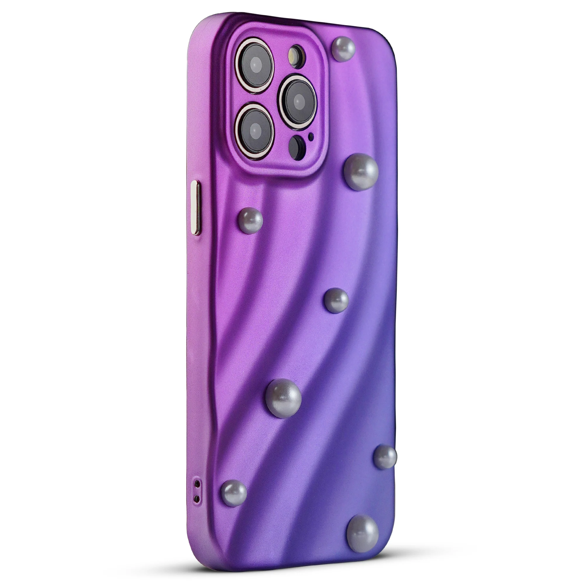 Luxury Matte Purple Pearl Back Cover for Apple iPhone 14 Pro Max - Image 3
