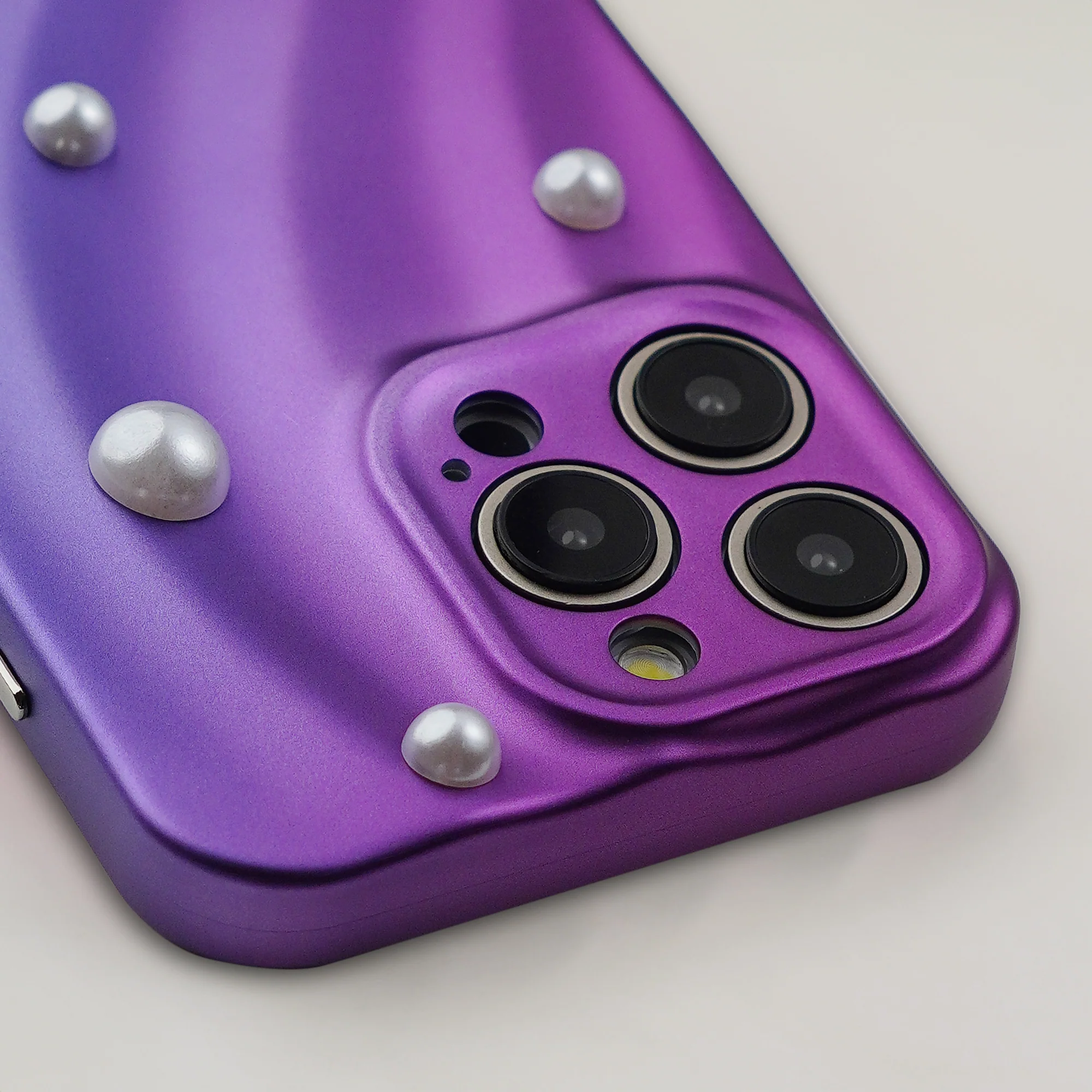 Luxury Matte Purple Pearl Back Cover for Apple iPhone 14 Pro Max - Image 6