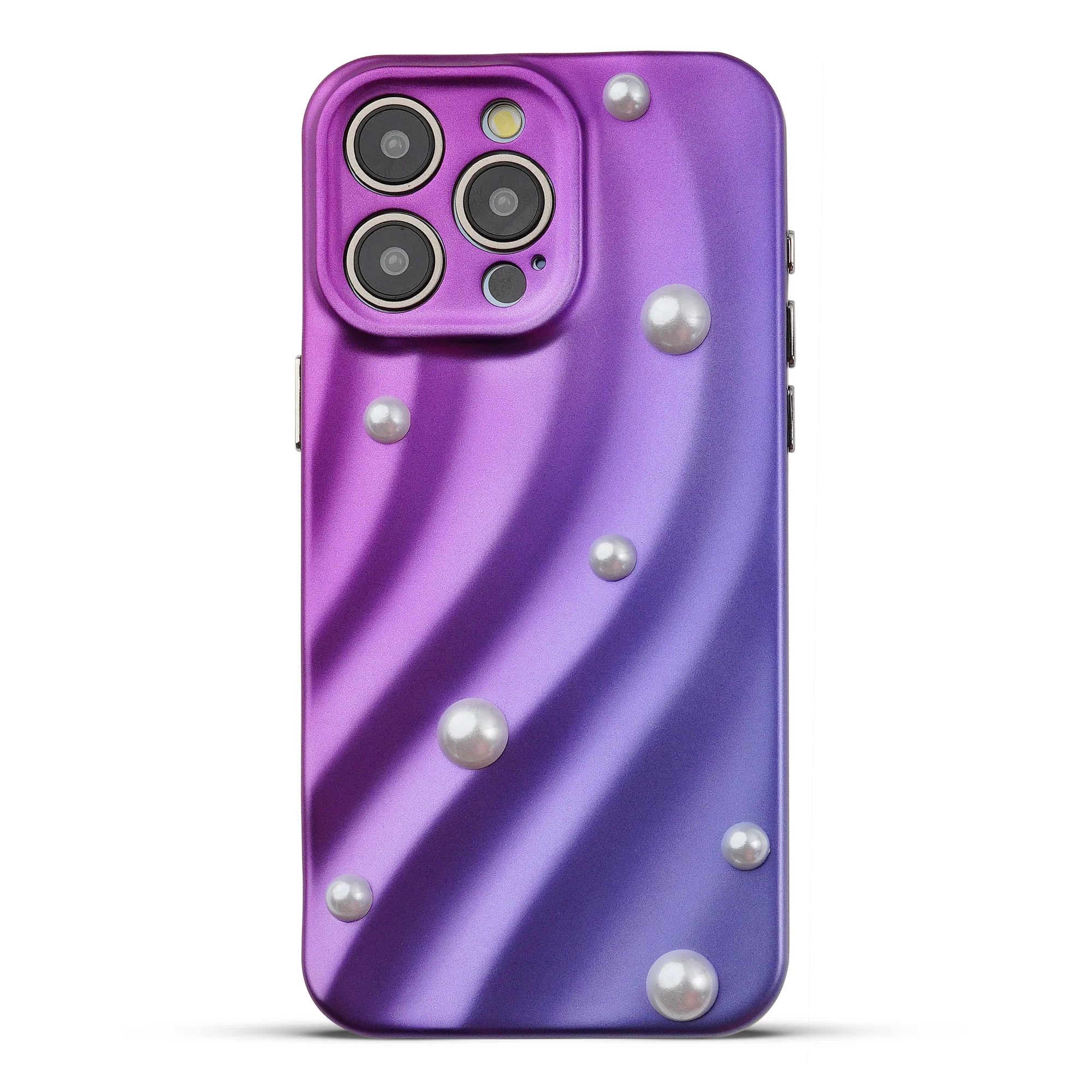 Luxury Matte Purple Pearl Back Cover for Apple iPhone 15 Pro