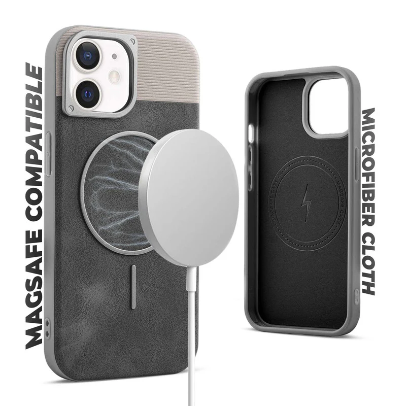 Luxury Leather Wireless Charging Support Case for Apple iPhone 11 - Image 21