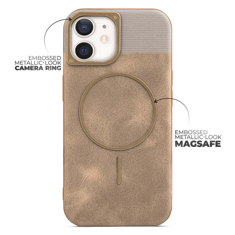Luxury Leather Wireless Charging Support Case for Apple iPhone 12 - Image 28