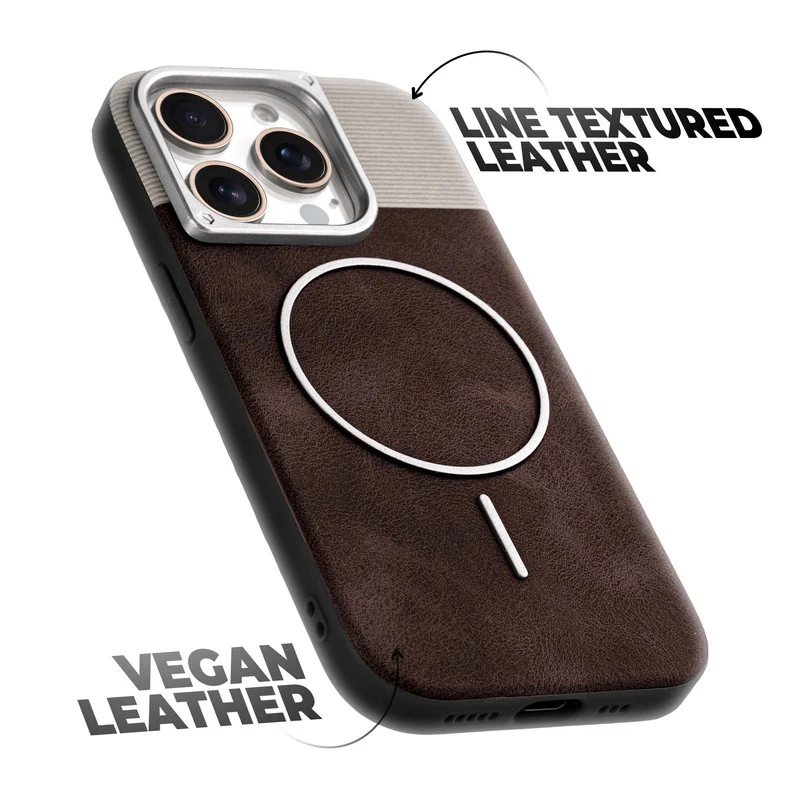 Luxury Leather Wireless Charging Support Case for Apple iPhone 14 Pro Max - Image 18