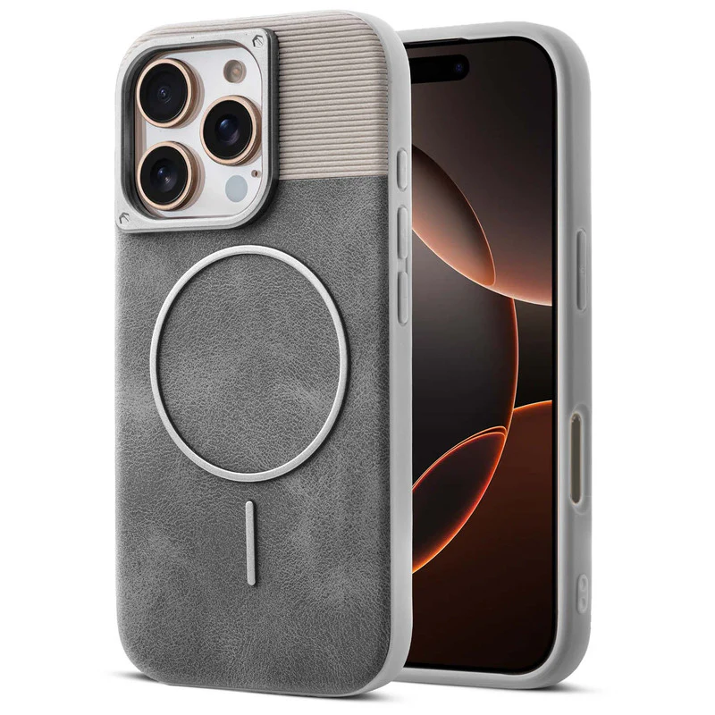 Luxury Leather Wireless Charging Support Case for Apple iPhone 16 Pro - Image 25
