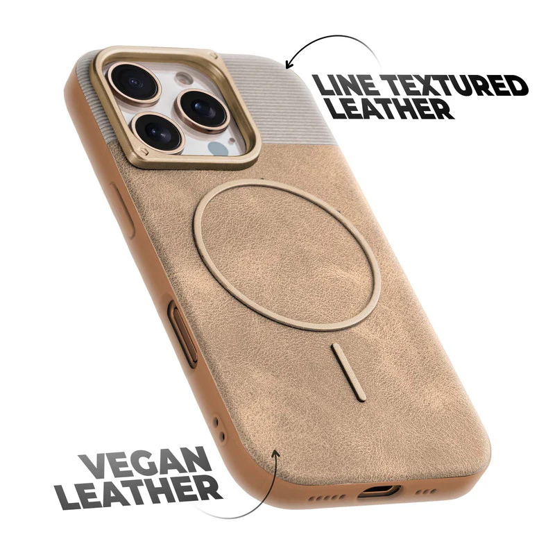 Luxury Leather Wireless Charging Support Case for Apple iPhone 16 Pro - Image 36