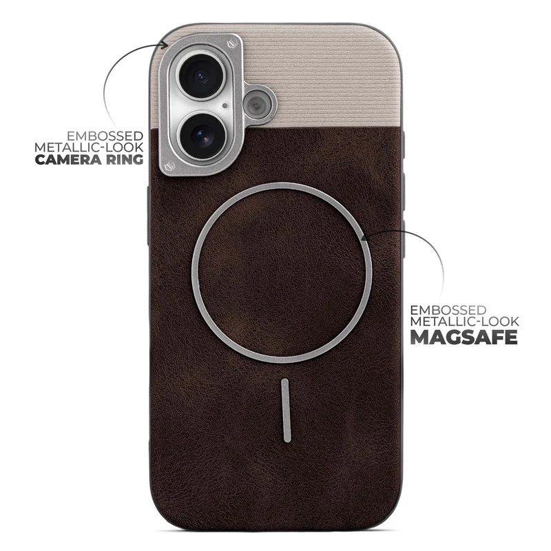 Luxury Leather Wireless Charging Support Case for Apple iPhone 16 - Image 28
