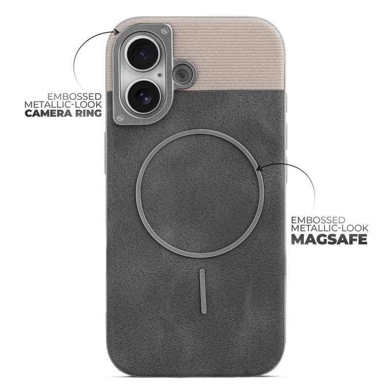Luxury Leather Wireless Charging Support Case for Apple iPhone 16 - Image 4
