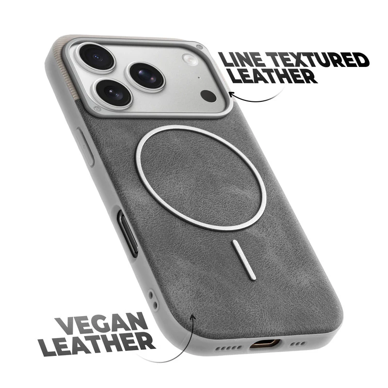 Luxury Leather Wireless Charging Support Case for Apple iPhone 17 Pro - Image 24