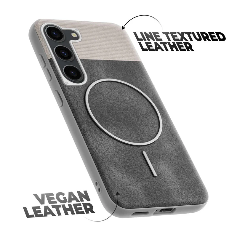 Luxury Leather Wireless Charging Support Case for Samsung S23 5G - Image 24