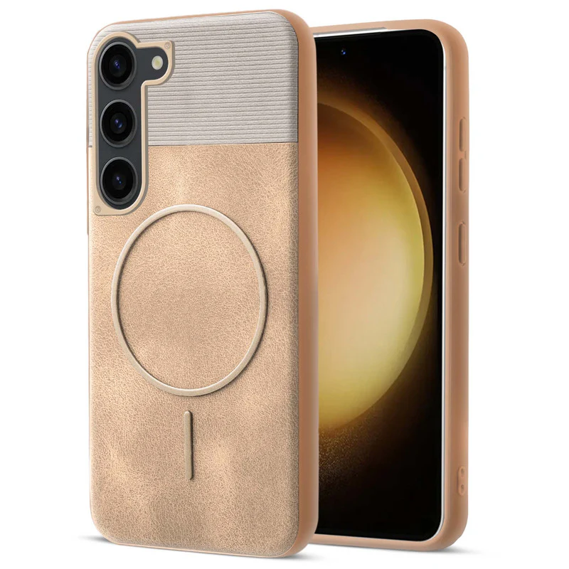 Luxury Leather Wireless Charging Support Case for Samsung S23 5G - Image 25
