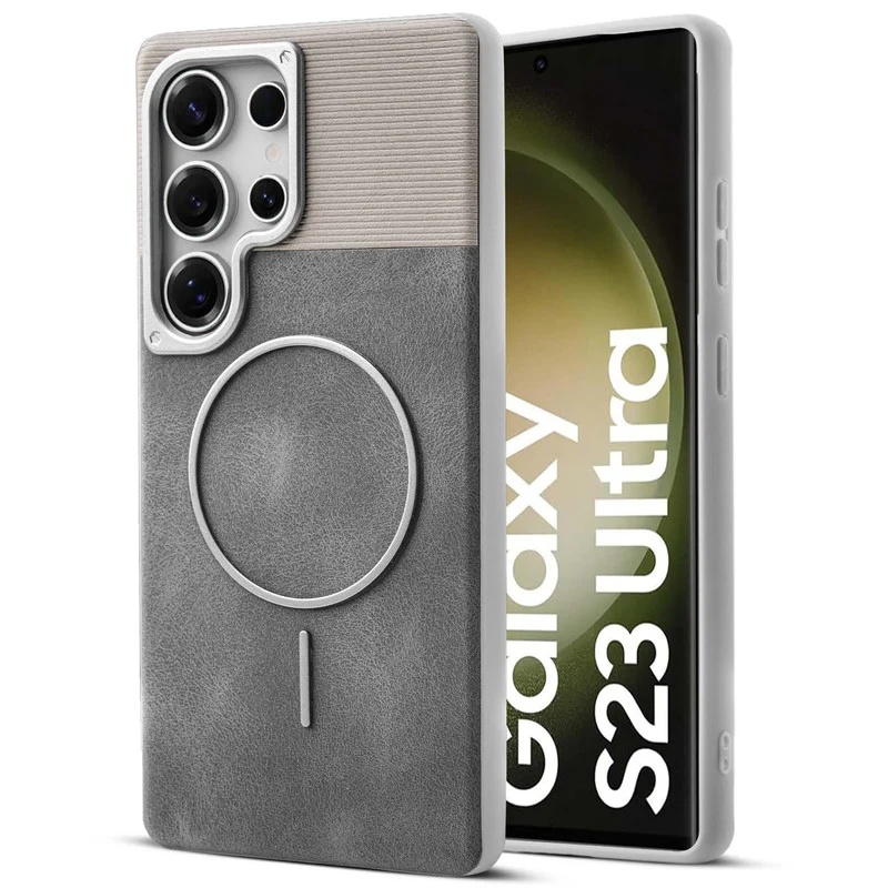 Luxury Leather Wireless Charging Support Case for Samsung S23 Ultra 5G - Image 13