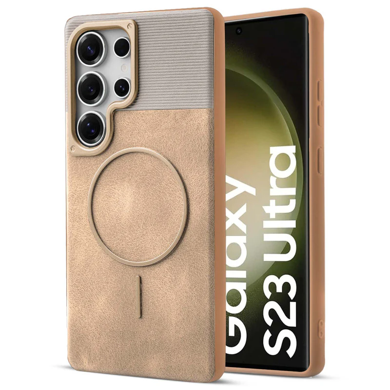 Luxury Leather Wireless Charging Support Case for Samsung S23 Ultra 5G - Image 19