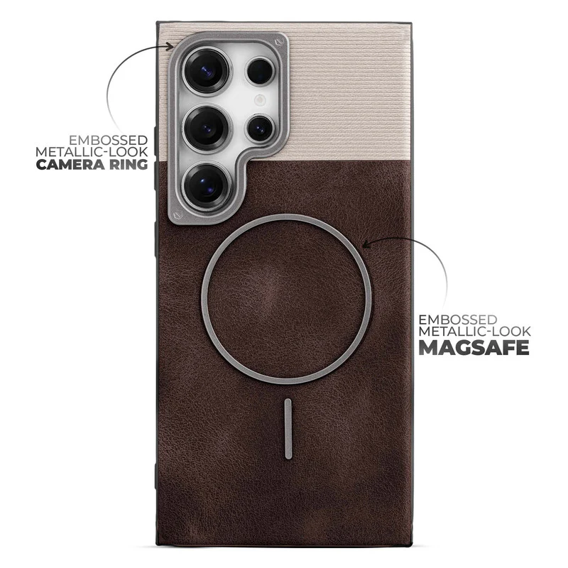 Luxury Leather Wireless Charging Support Case for Samsung S23 Ultra 5G - Image 28