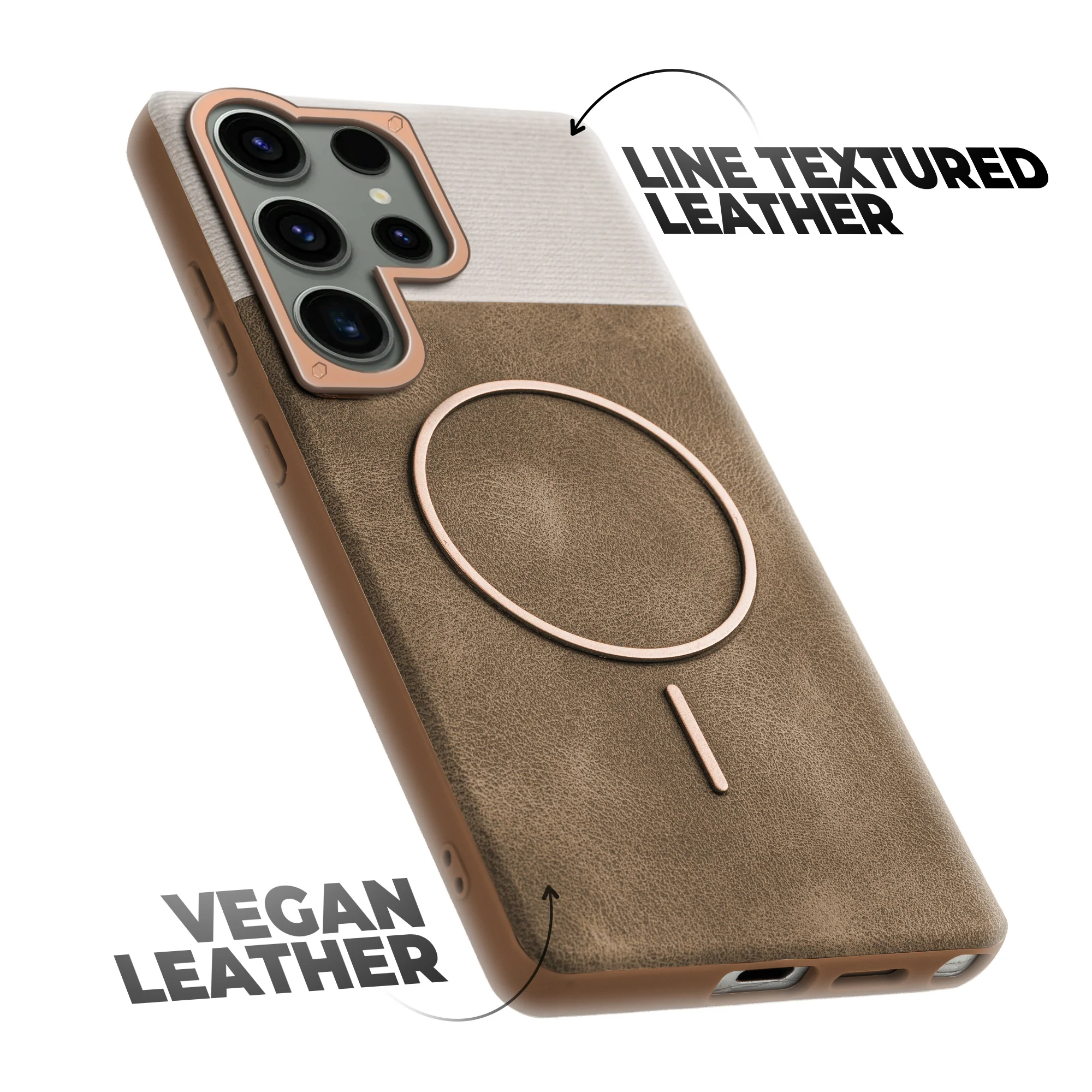 Luxury Leather Wireless Charging Support Case for Samsung S23 Ultra 5G - Image 36