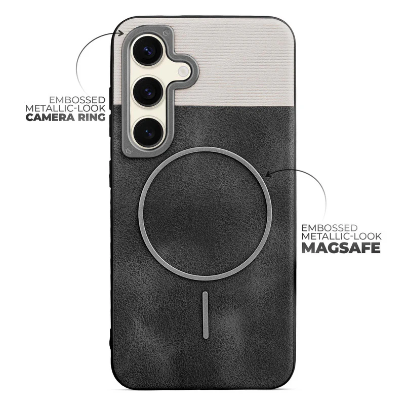 Luxury Leather Wireless Charging Support Case for Samsung S24 5G - Image 10