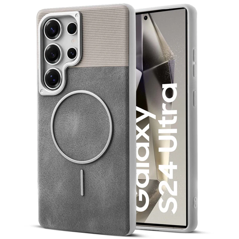 Luxury Leather Wireless Charging Support Case for Samsung S24 Ultra 5G - Image 19
