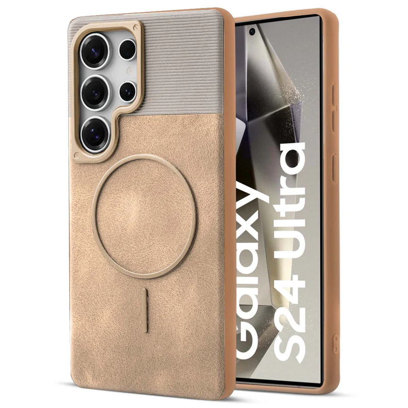 Luxury Leather Wireless Charging Support Case for Samsung S24 Ultra 5G - Image 25