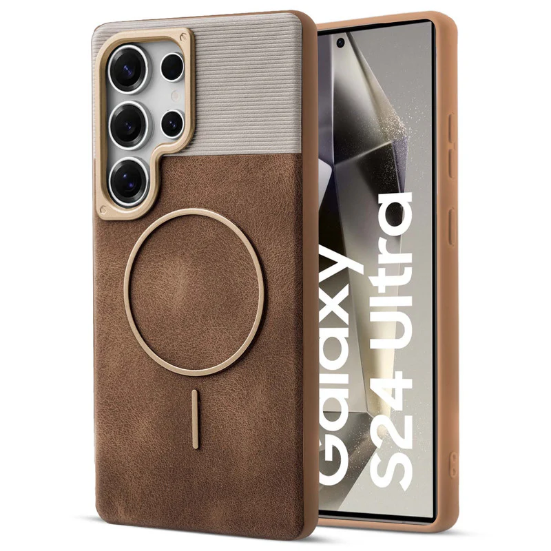 Luxury Leather Wireless Charging Support Case for Samsung S24 Ultra 5G - Image 7
