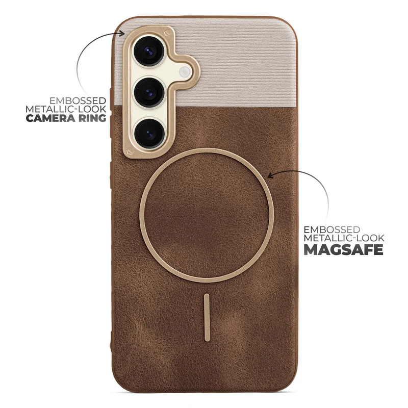 Luxury Leather Wireless Charging Support Case for Samsung S25 5G - Image 10
