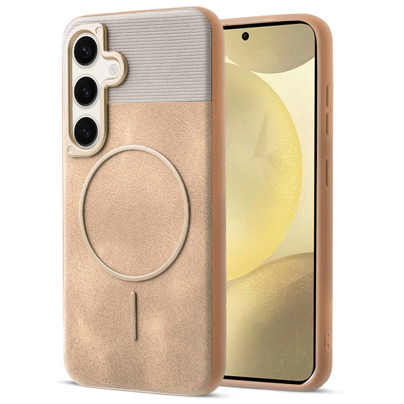 Luxury Leather Wireless Charging Support Case for Samsung S25 5G - Image 25