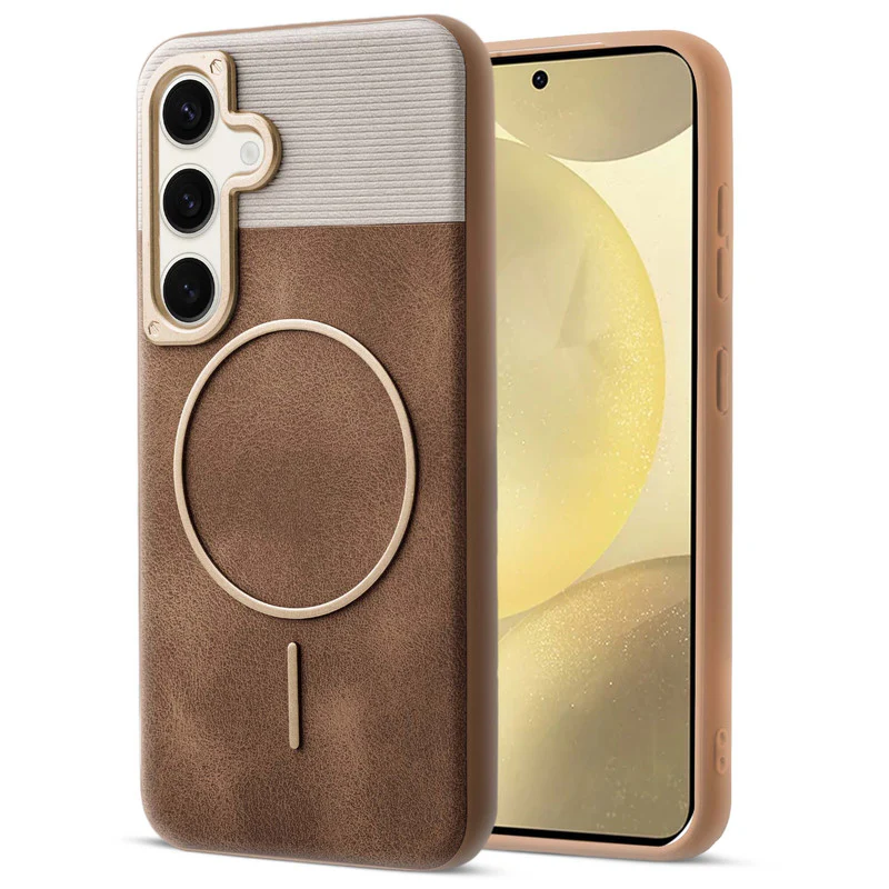 Luxury Leather Wireless Charging Support Case for Samsung S25 5G - Image 7