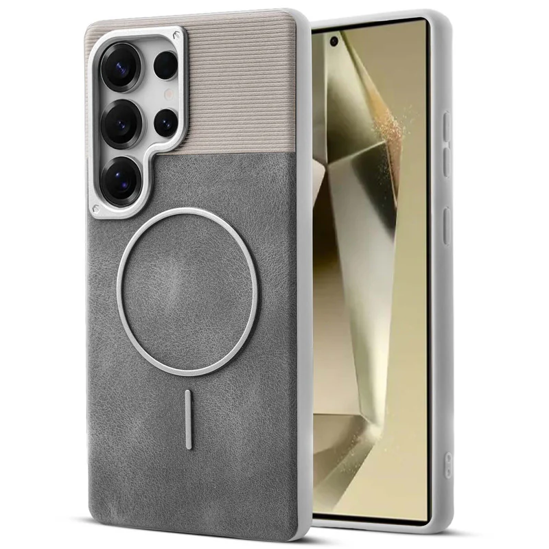 Luxury Leather Wireless Charging Support Case for Samsung S25 Ultra 5G - Image 19