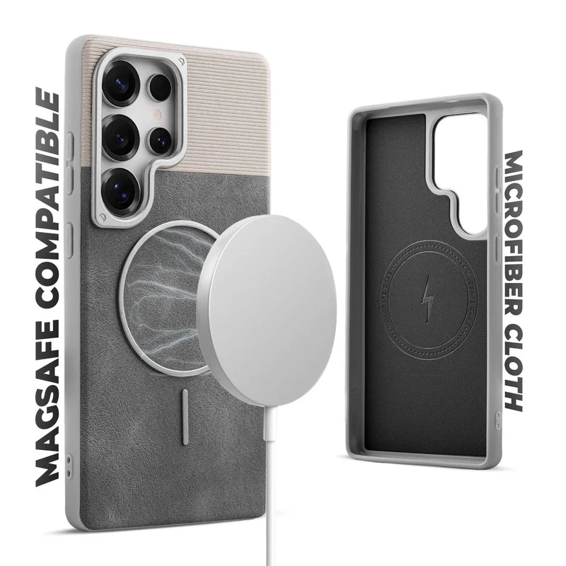 Luxury Leather Wireless Charging Support Case for Samsung S25 Ultra 5G - Image 21