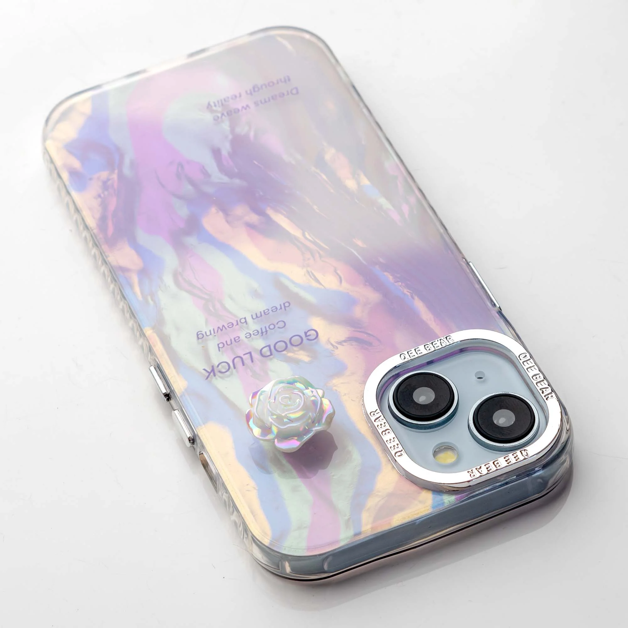 Luxury Purple Marble Back Cover for Apple iPhone 15 - Image 4