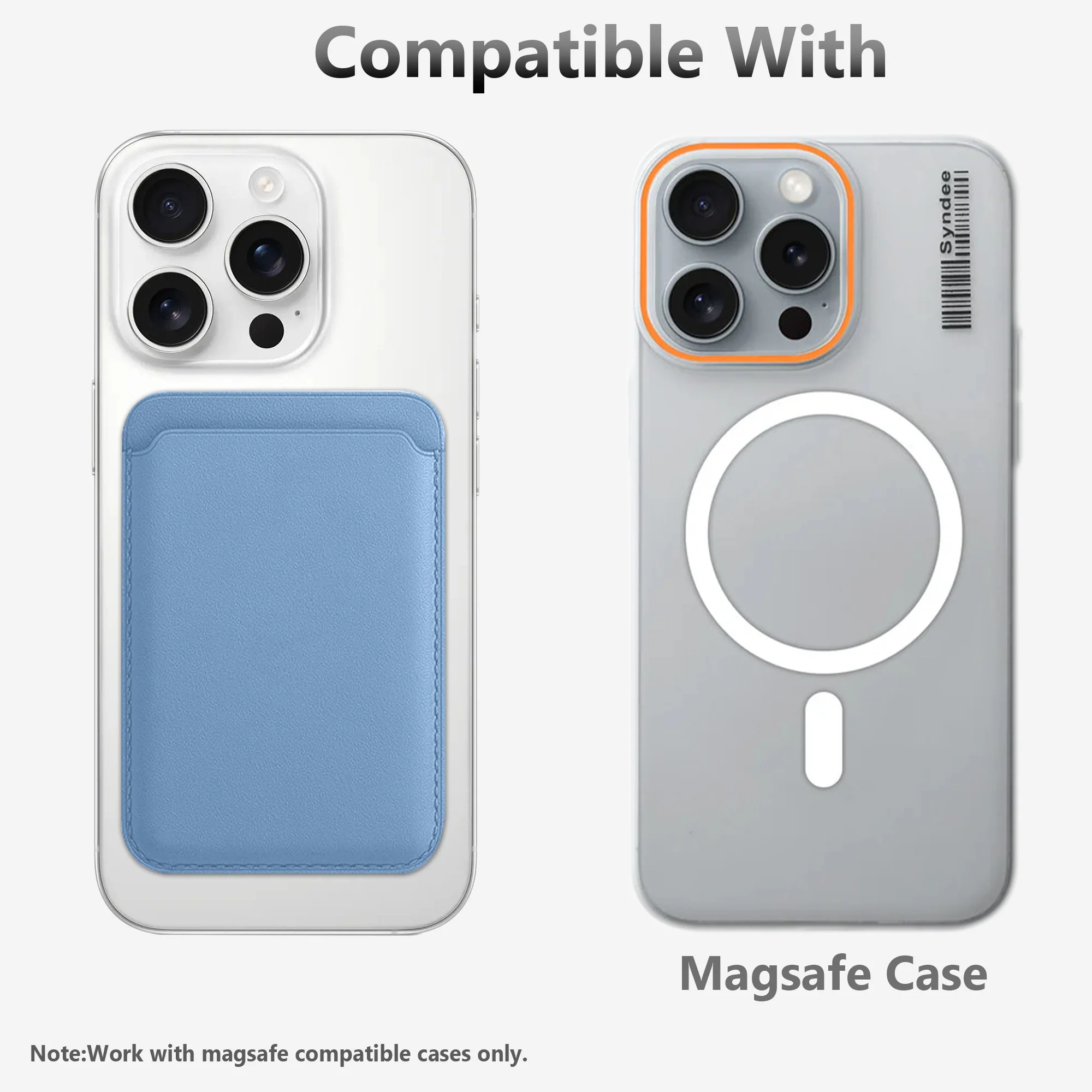 Magnetic Card Leather Wallet Holder Designed for Wireless Charging Support Compatible with Back Case - Image 33