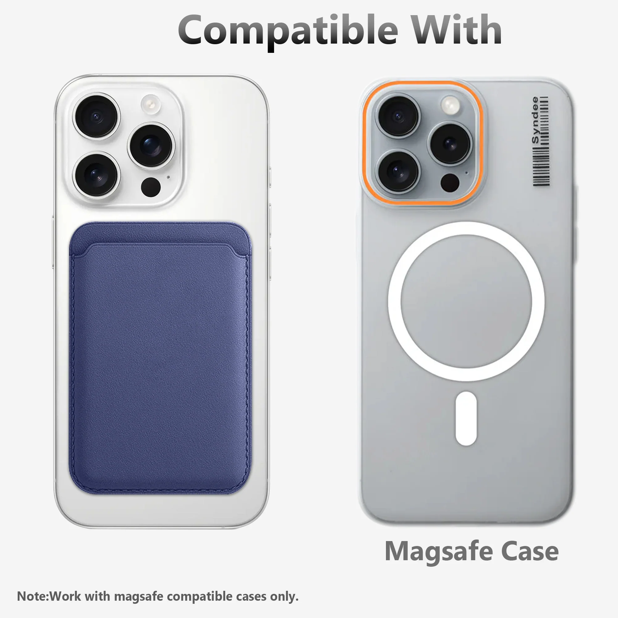 Magnetic Card Leather Wallet Holder Designed for Wireless Charging Support Compatible with Back Case - Image 45