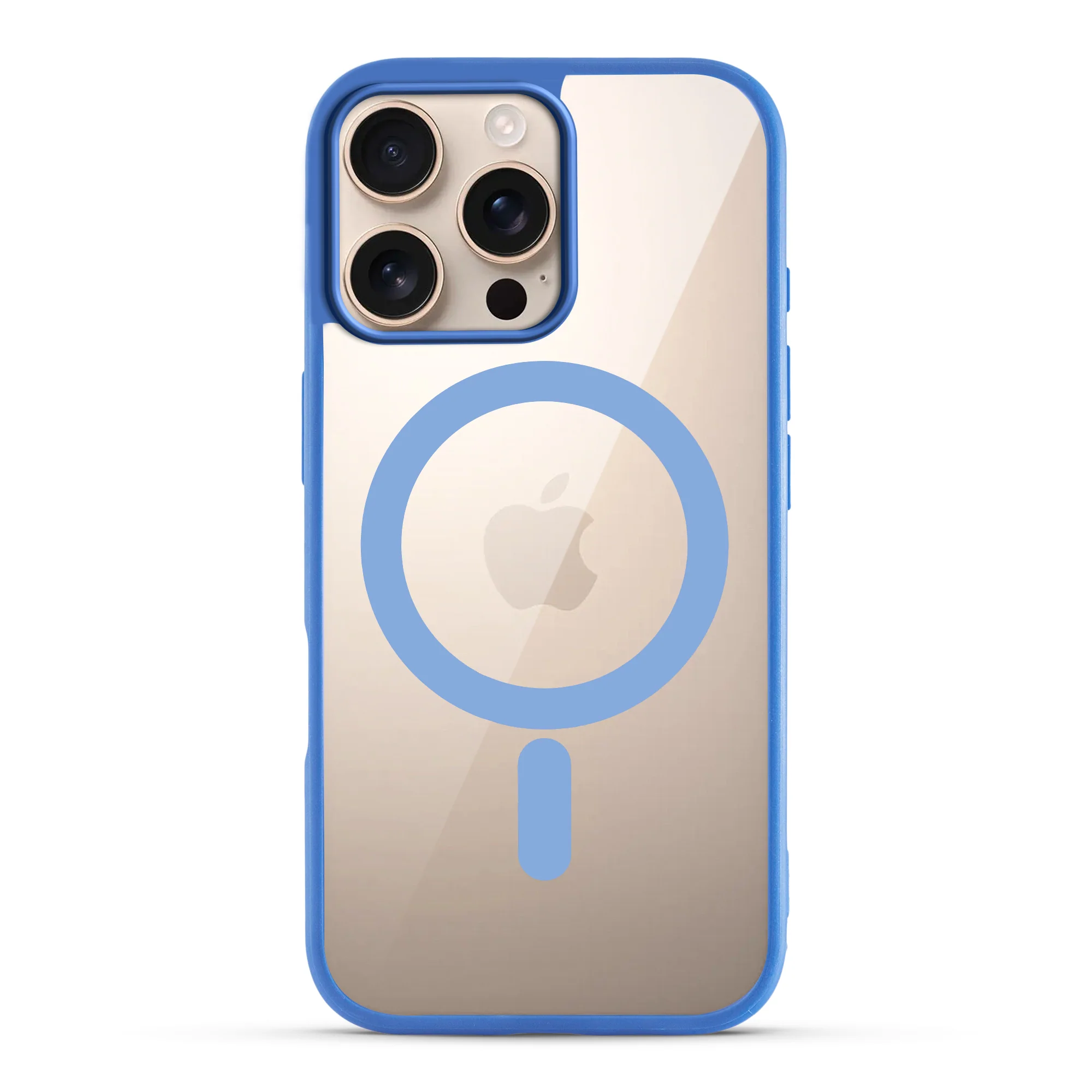 Wireless Charging Support Compatible Transparent Back with Soft Silicone Edge Back Cover For Apple iPhone 16 Pro Max - Image 15