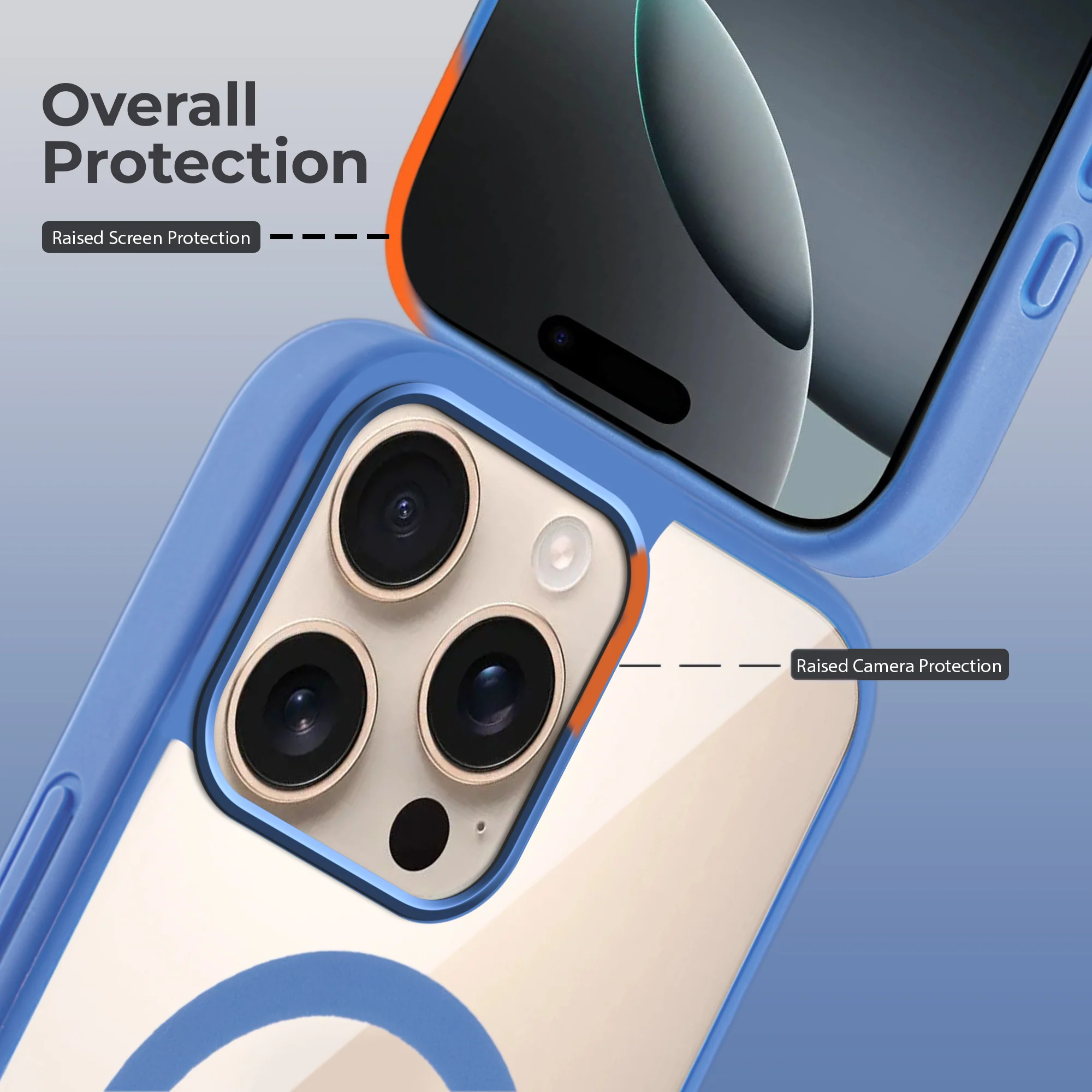 Wireless Charging Support Compatible Transparent Back with Soft Silicone Edge Back Cover For Apple iPhone 16 Pro Max - Image 18