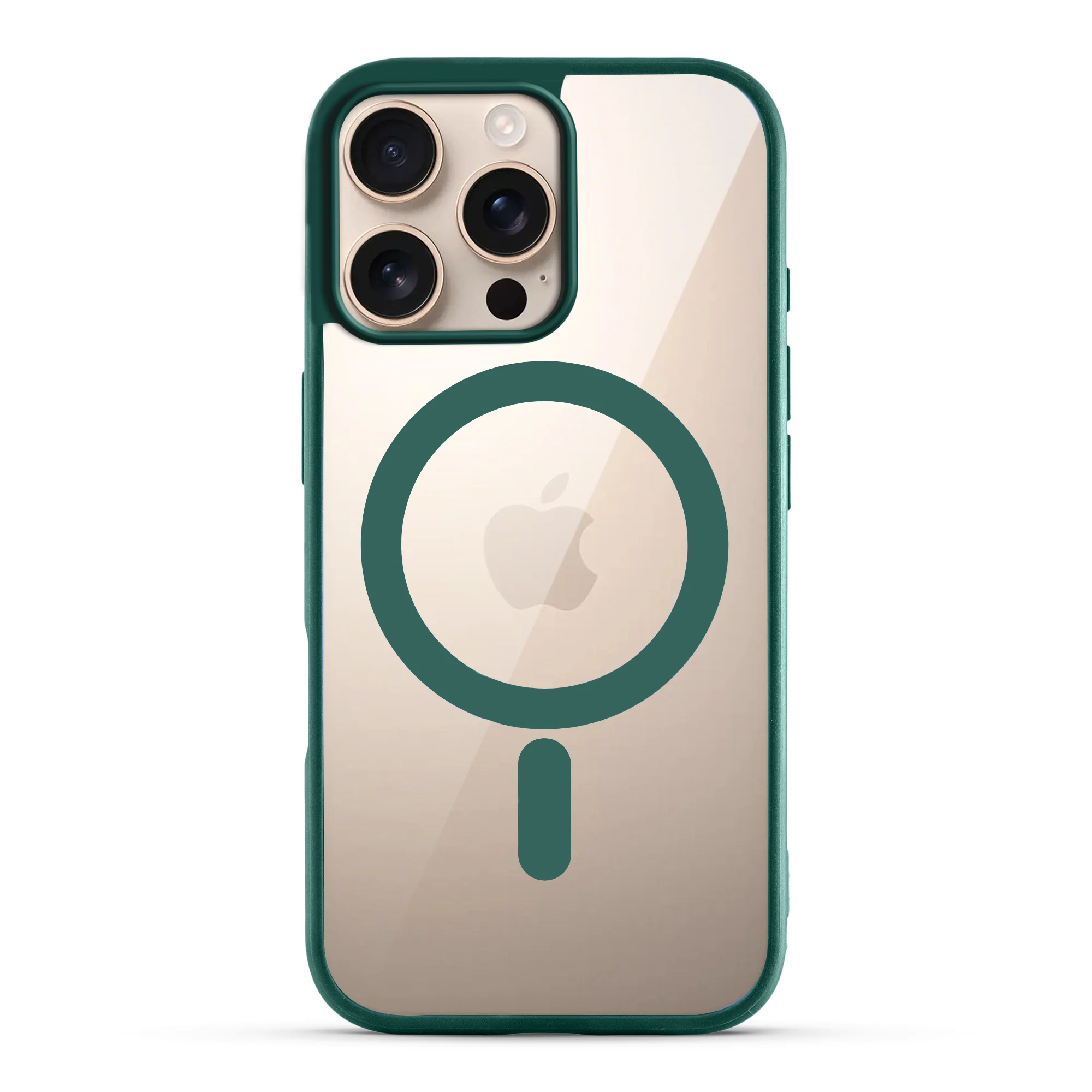 Wireless Charging Support Compatible Transparent Back with Soft Silicone Edge Back Cover For Apple iPhone 16 Pro Max - Image 9