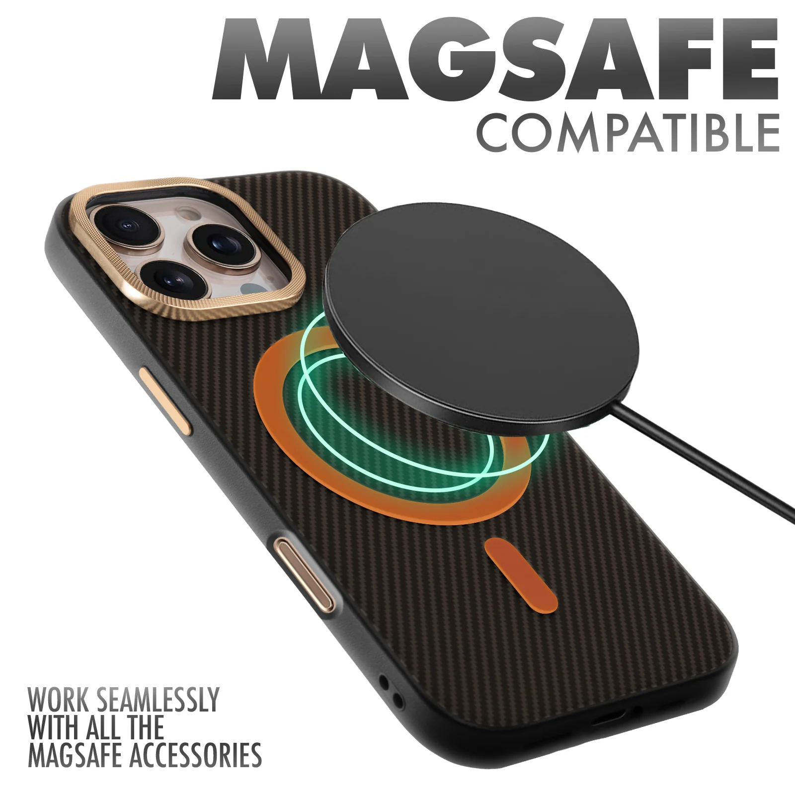 Wireless Charging Support Ready Checks Printed Back Case For Apple iphone 16 Pro Max with Enhanced Grip - Image 13