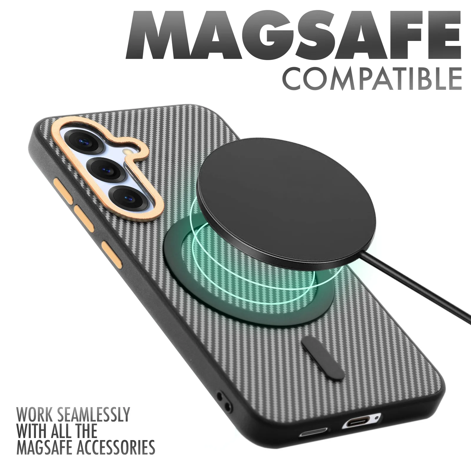 Wireless Charging Support Ready Checks Printed Back Case For Samsung S24 5G with Enhanced Grip - Image 7