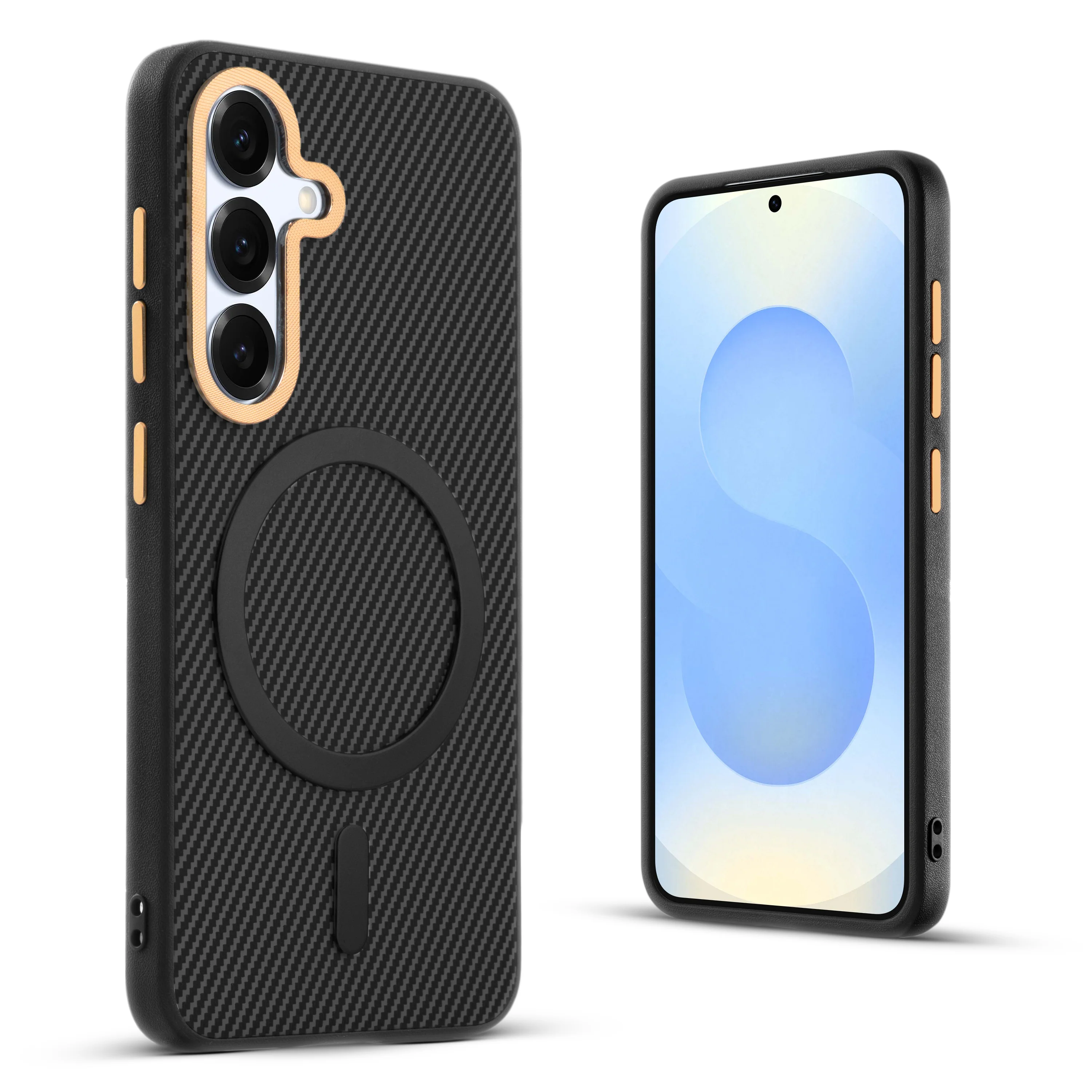 Wireless Charging Support Ready Checks Printed Back Case For Samsung S25 5G with Enhanced Grip - Image 3
