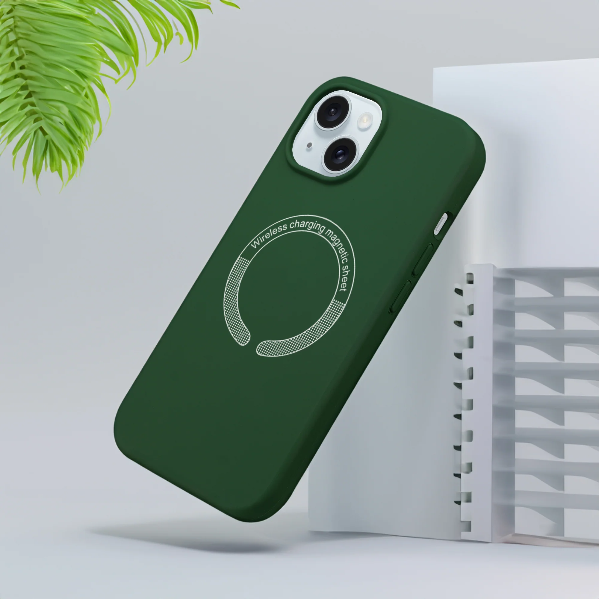 Wireless Charging Support Compatible Silicone Back Cover for- Apple iPhone 15 Plus - Image 30