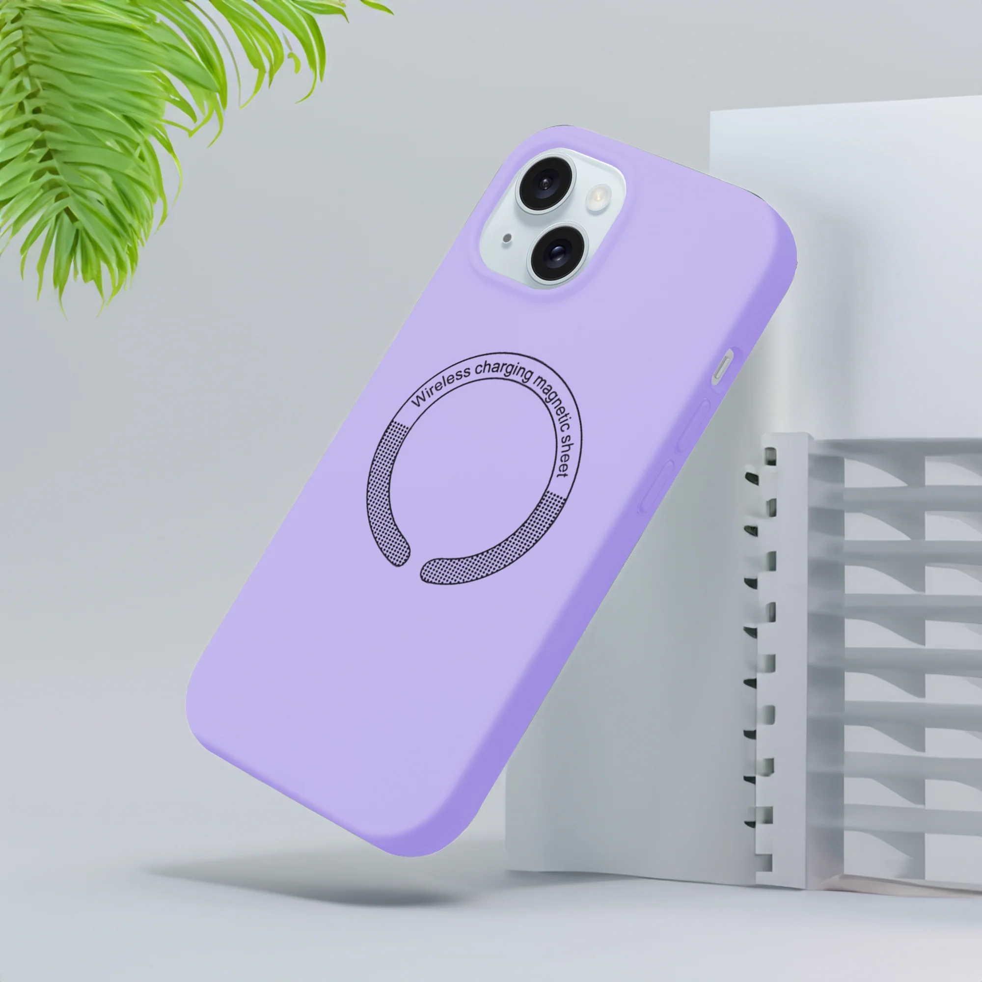 Wireless Charging Support Compatible Silicone Back Cover for- Apple iPhone 15 Plus - Image 36