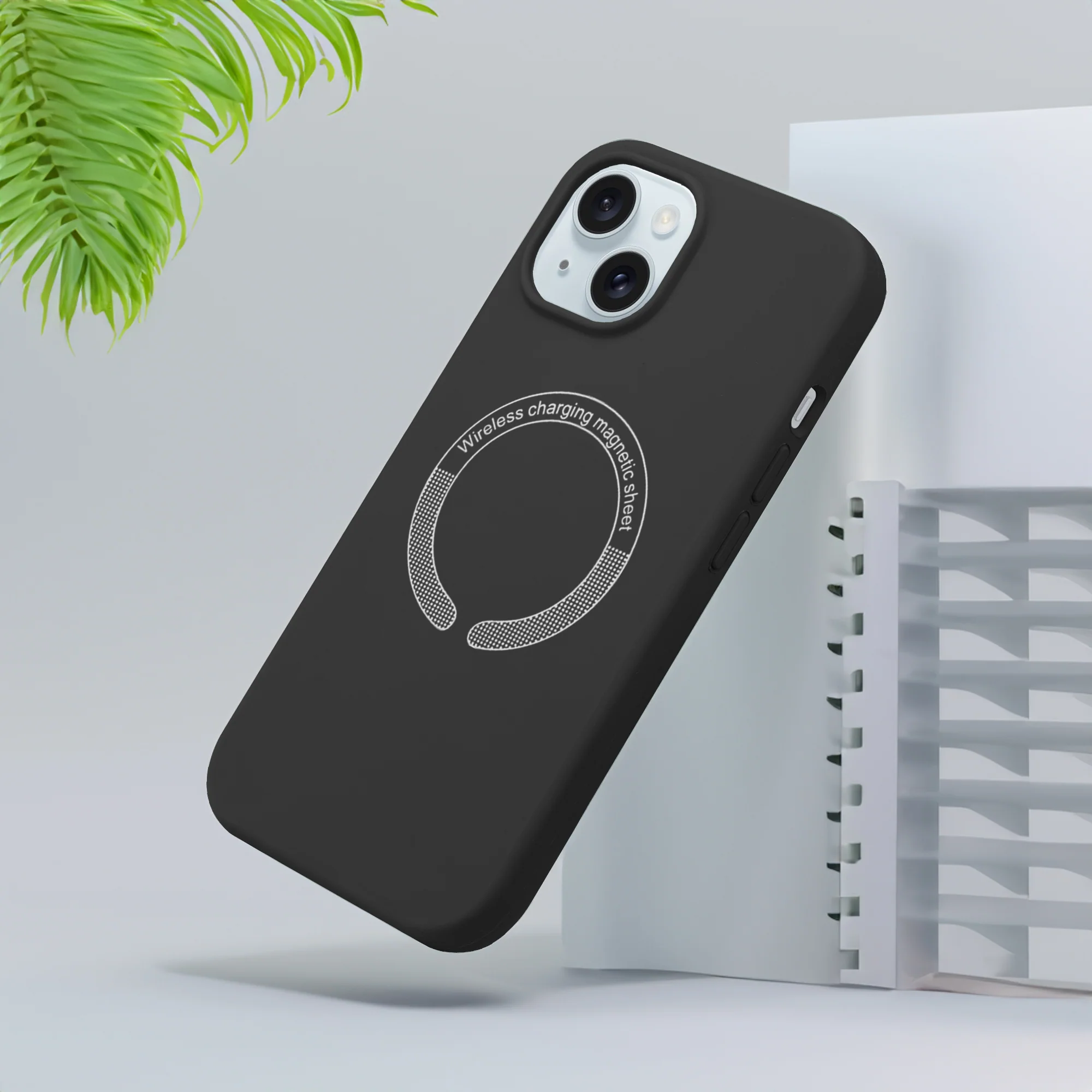 Wireless Charging Support Compatible Silicone Back Cover for- Apple iPhone 15 Plus - Image 6