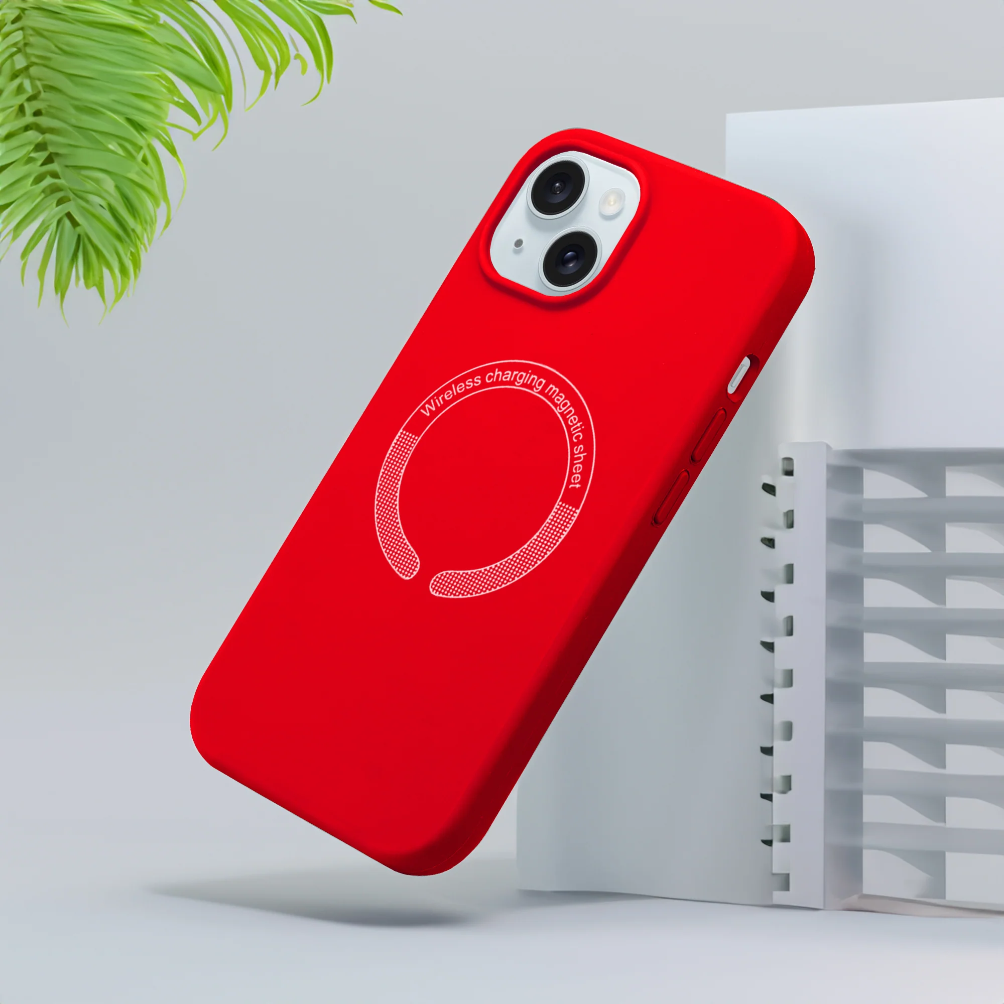 Wireless Charging Support Compatible Silicone Back Cover for- Apple iPhone 15 Plus - Image 60