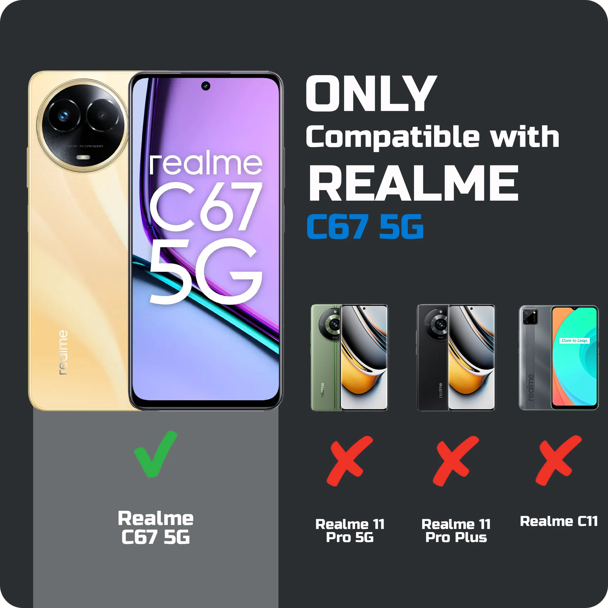 Matte Soft Silicone Back Cover for Vivo Realme C67 5G - Image 3