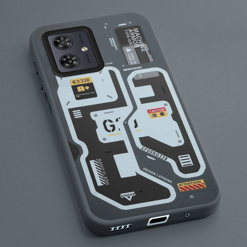 Mechanical Circuit Print Hard Back Cover For Motorola G54 5G - Image 5