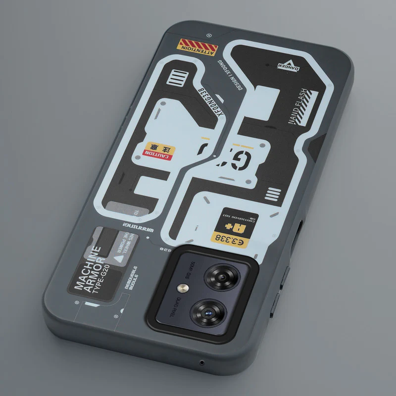 Mechanical Circuit Print Hard Back Cover For Motorola G54 5G - Image 6