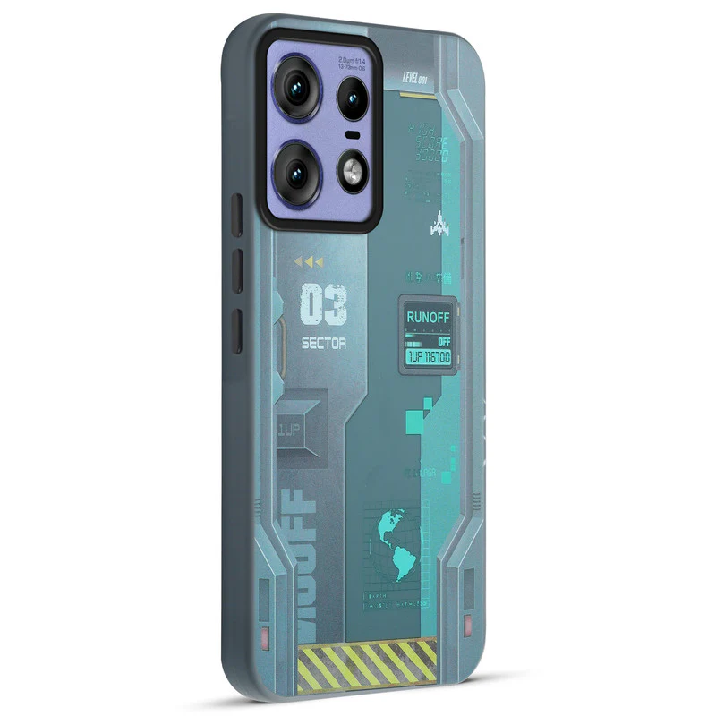 Mechanical Circuit Print Hard Back Cover For Motorola Edge 50 Pro 5G - Image 33