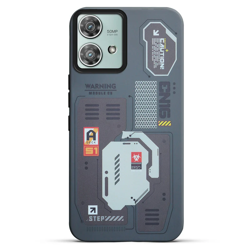 Mechanical Circuit Print Hard Back Cover For Motorola Edge 40 Neo 5G - Image 42