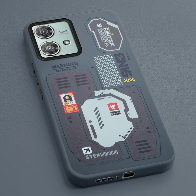 Mechanical Circuit Print Hard Back Cover For Motorola Edge 40 Neo 5G - Image 45